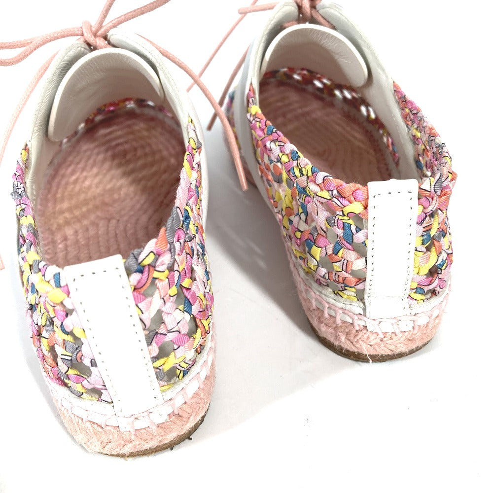 HERMES sneakers Leather, Silk Light pink Women 35 Used
