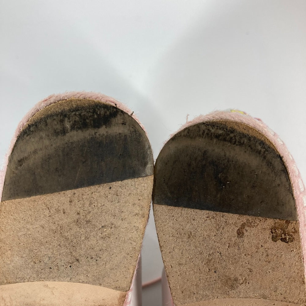 HERMES sneakers Leather, Silk Light pink Women 35 Used