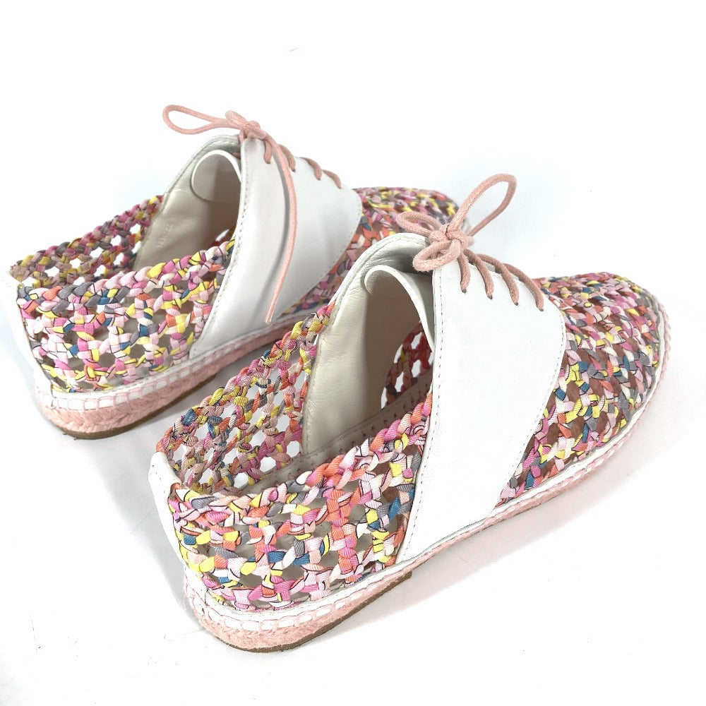 HERMES sneakers Leather, Silk Light pink Women 35 Used