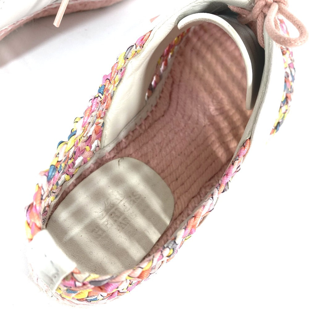 HERMES sneakers Leather, Silk Light pink Women 35 Used