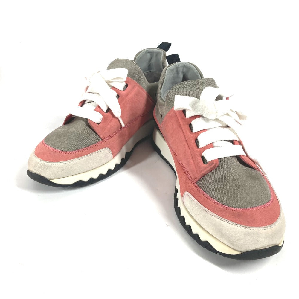 HERMES sneakers suede pink Stadium Women 35.5 Used