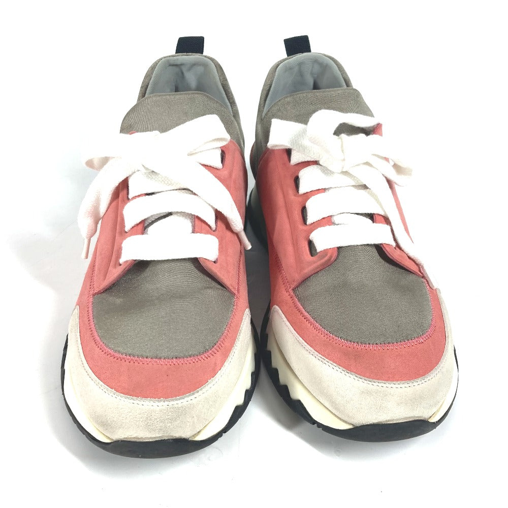 HERMES sneakers suede pink Stadium Women 35.5 Used