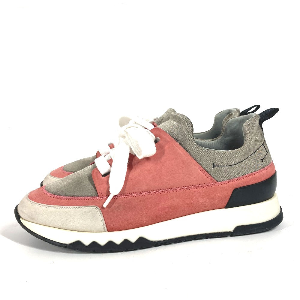 HERMES sneakers suede pink Stadium Women 35.5 Used