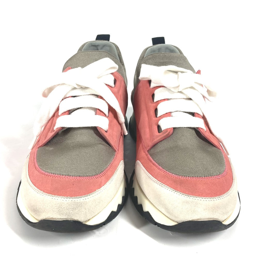 HERMES sneakers suede pink Stadium Women 35.5 Used