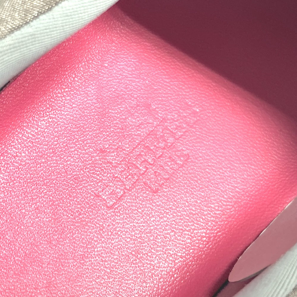HERMES sneakers suede pink Stadium Women 35.5 Used