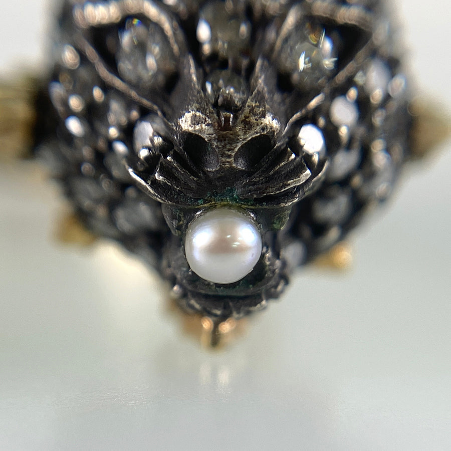 GUCCI Cat Head Le Marche de Merveille Ring