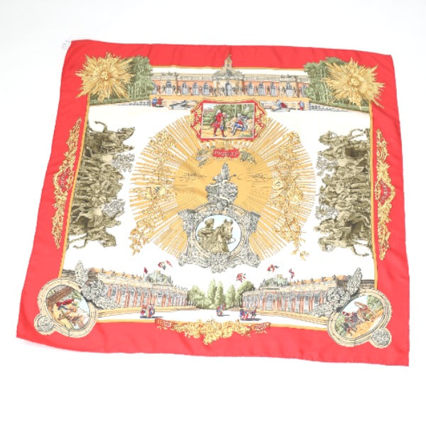 HERMES scarf ƒJƒŒ90 silk Red FREDERIC-…  Carre90 Women Used