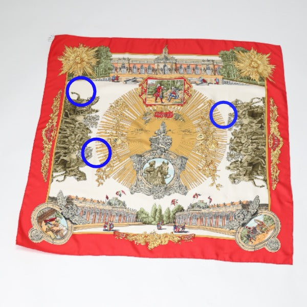 HERMES scarf ƒJƒŒ90 silk Red FREDERIC-…  Carre90 Women Used