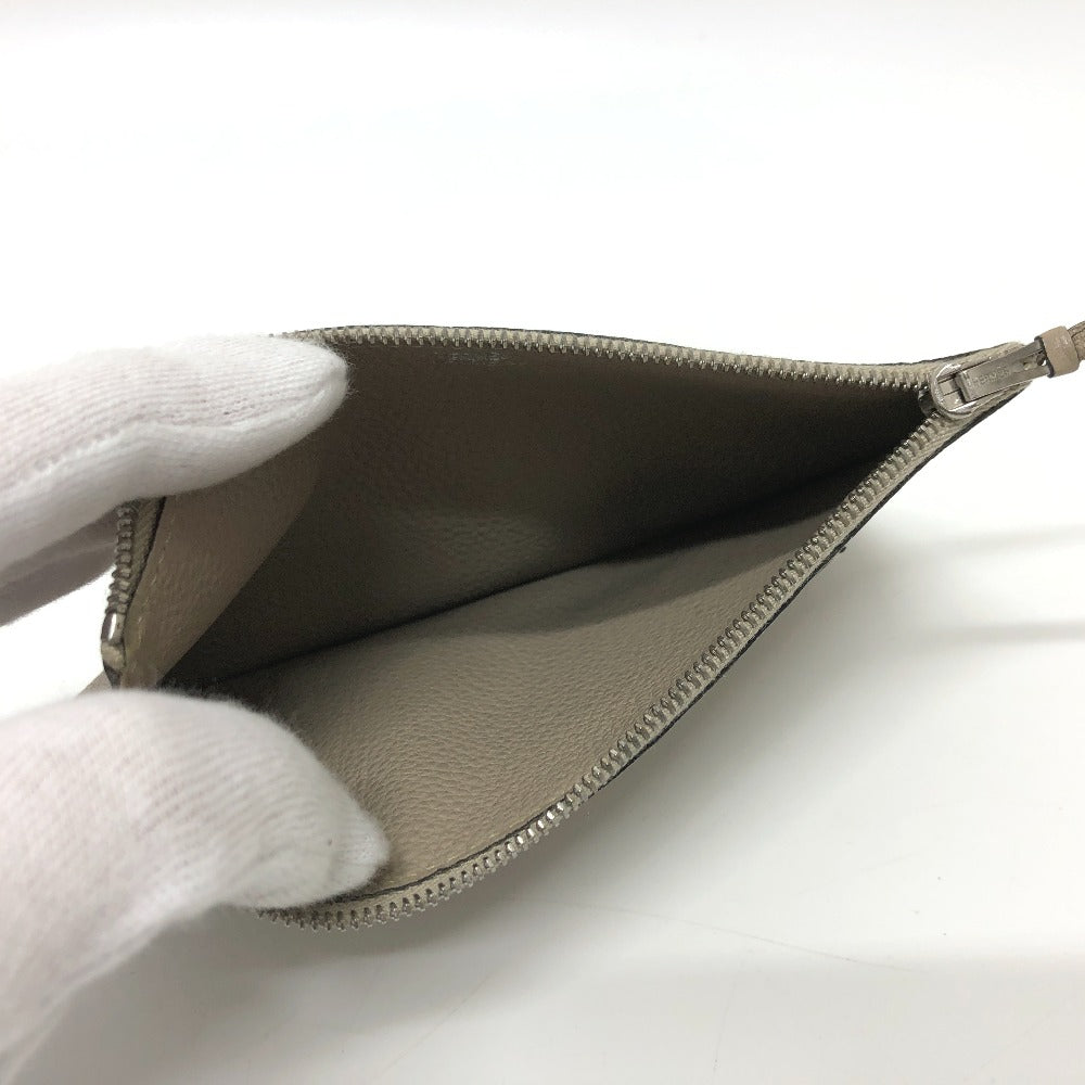 HERMES Long Wallet Purse Togo beige Dogon GM Women Used