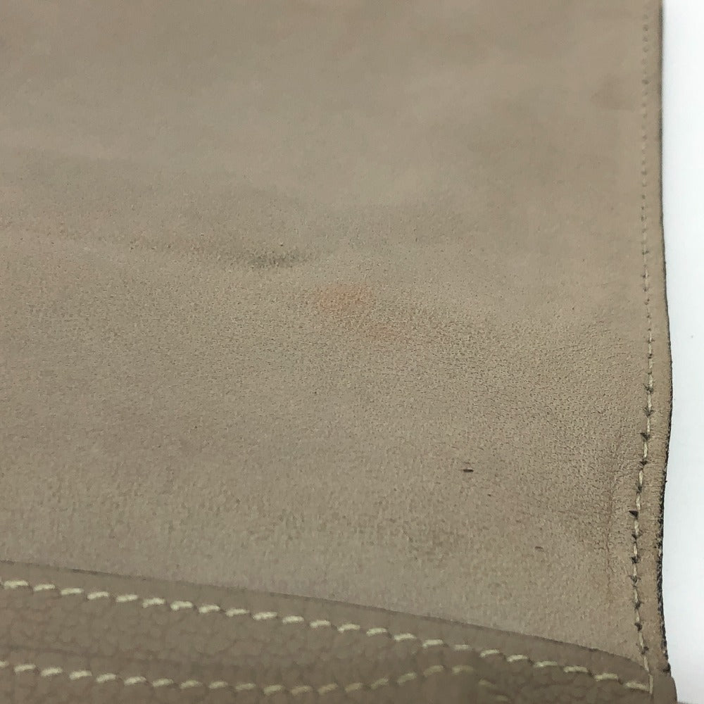 HERMES Long Wallet Purse Togo beige Dogon GM Women Used
