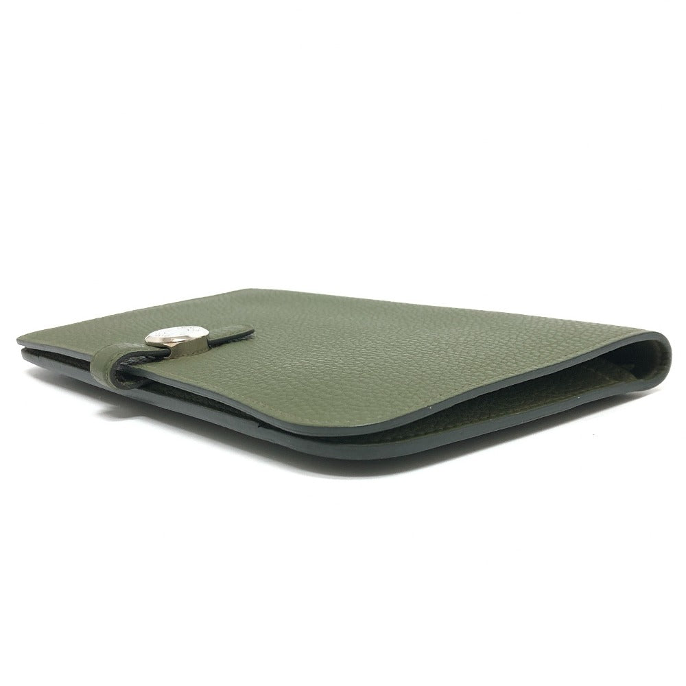 HERMES Long Wallet Purse Togo green Dogon GM Women Used