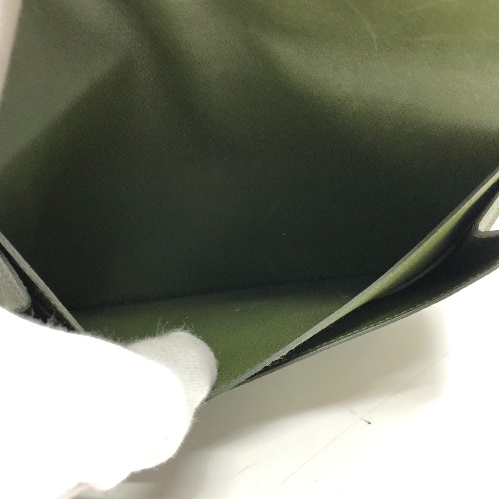 HERMES Long Wallet Purse Togo green Dogon GM Women Used