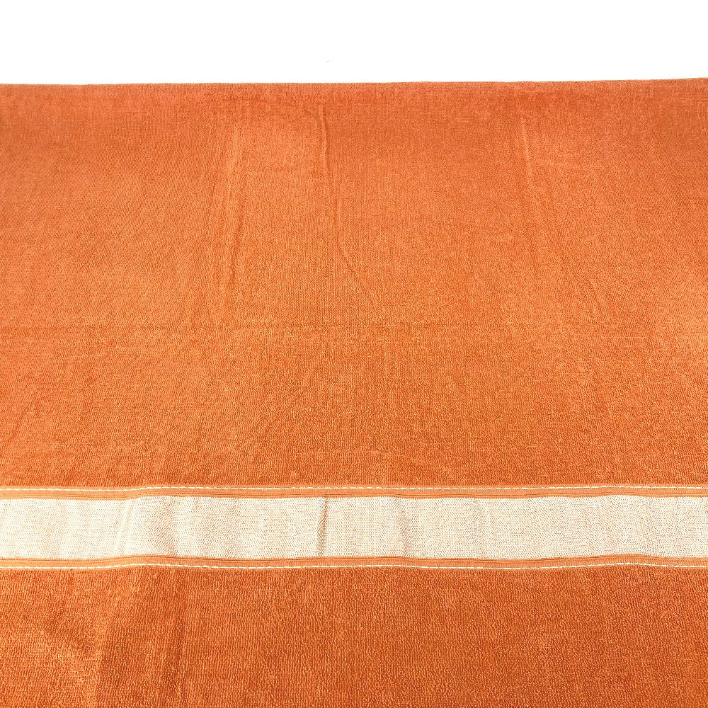 HERMES towel cotton Orange Bath towel Interior Throw Blanket Yachting logo Women Used