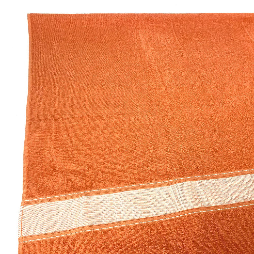 HERMES towel cotton Orange Bath towel Interior Throw Blanket Yachting logo Women Used