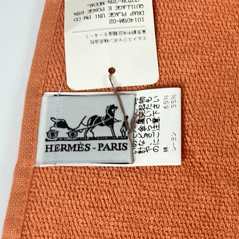 HERMES towel cotton Orange Bath towel Interior Throw Blanket Yachting logo Women Used