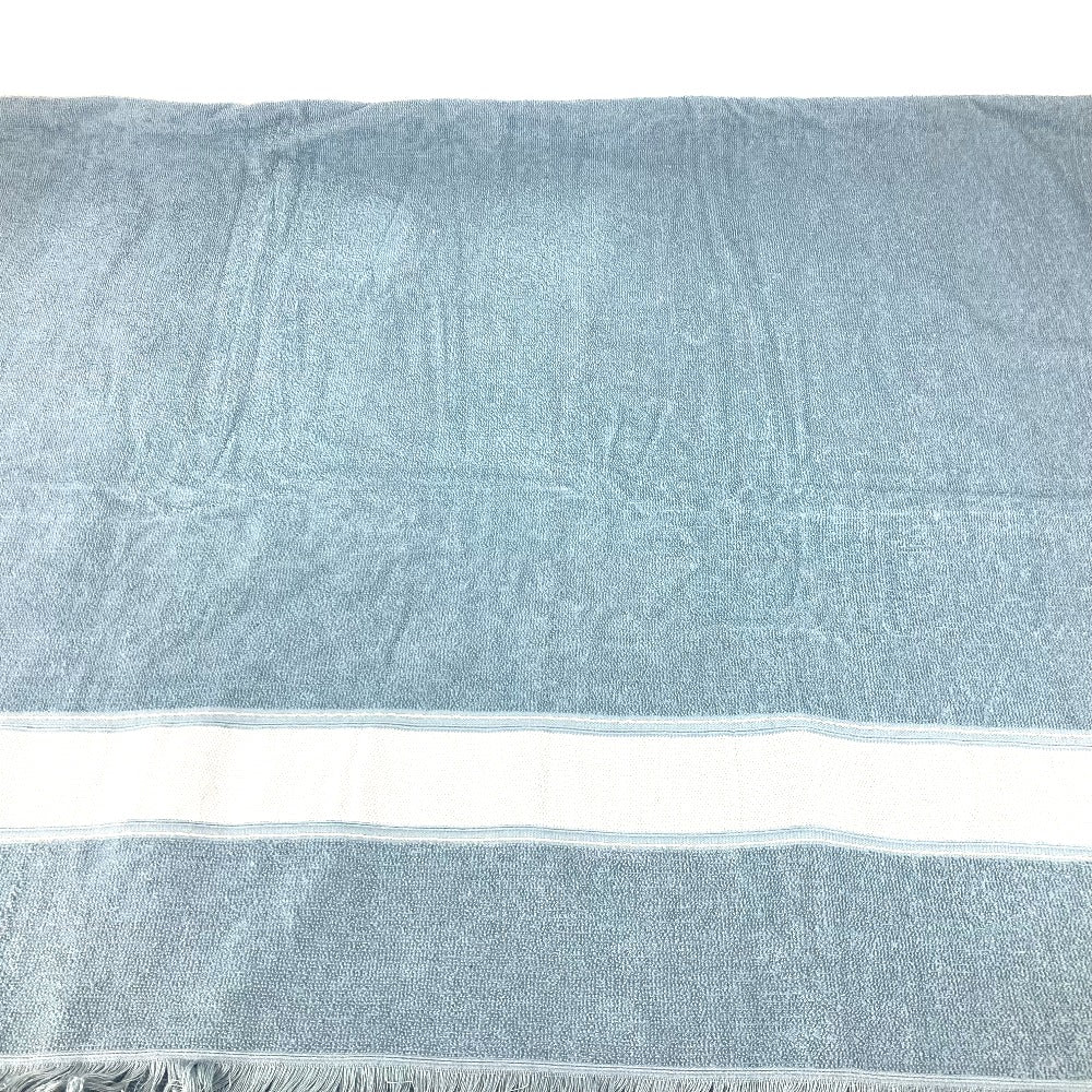 HERMES towel cotton blue Bath towel Interior Throw Blanket Yachting beach towel logo Women Used