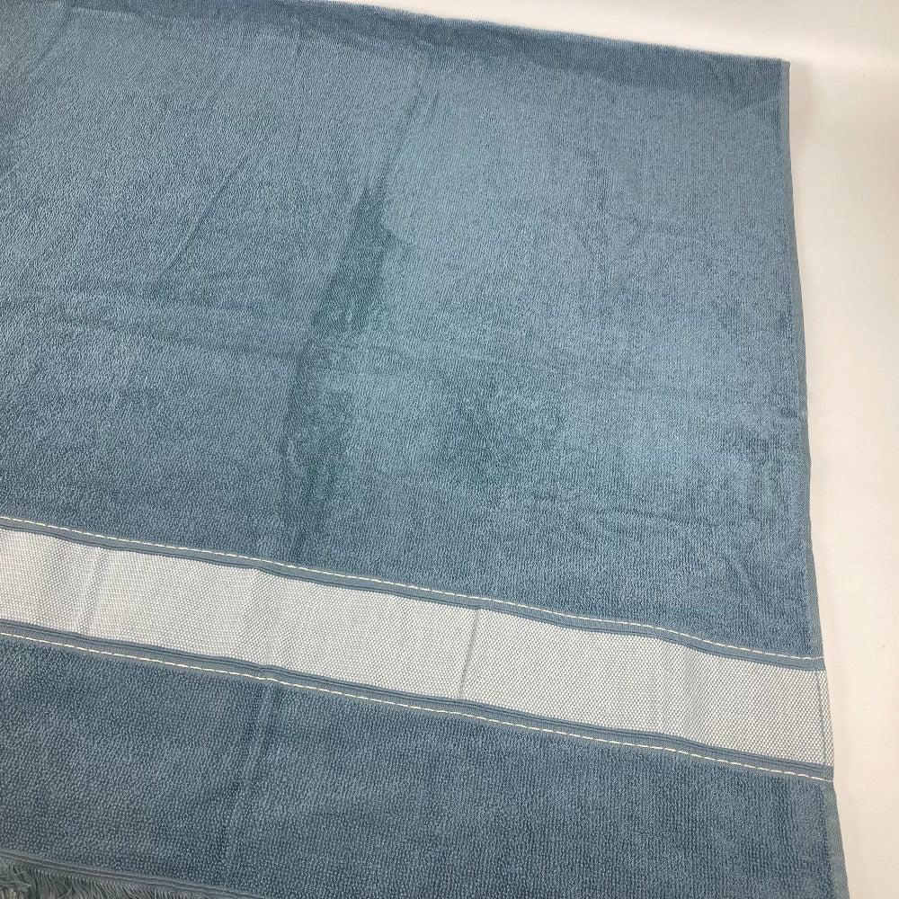 HERMES towel cotton blue Bath towel Interior Throw Blanket Yachting beach towel logo Women Used