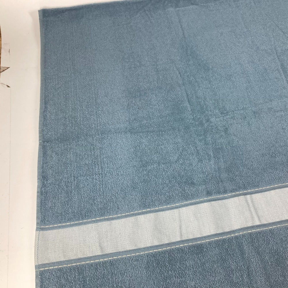 HERMES towel cotton blue Bath towel Interior Throw Blanket Yachting beach towel logo Women Used