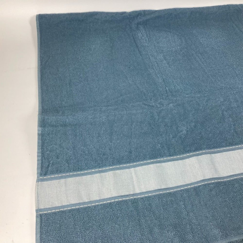 HERMES towel cotton blue Bath towel Interior Throw Blanket Yachting beach towel logo Women Used