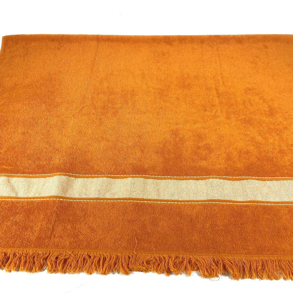 HERMES towel cotton Orange Bath towel Interior Throw Blanket Yachting beach towel logo Women Used