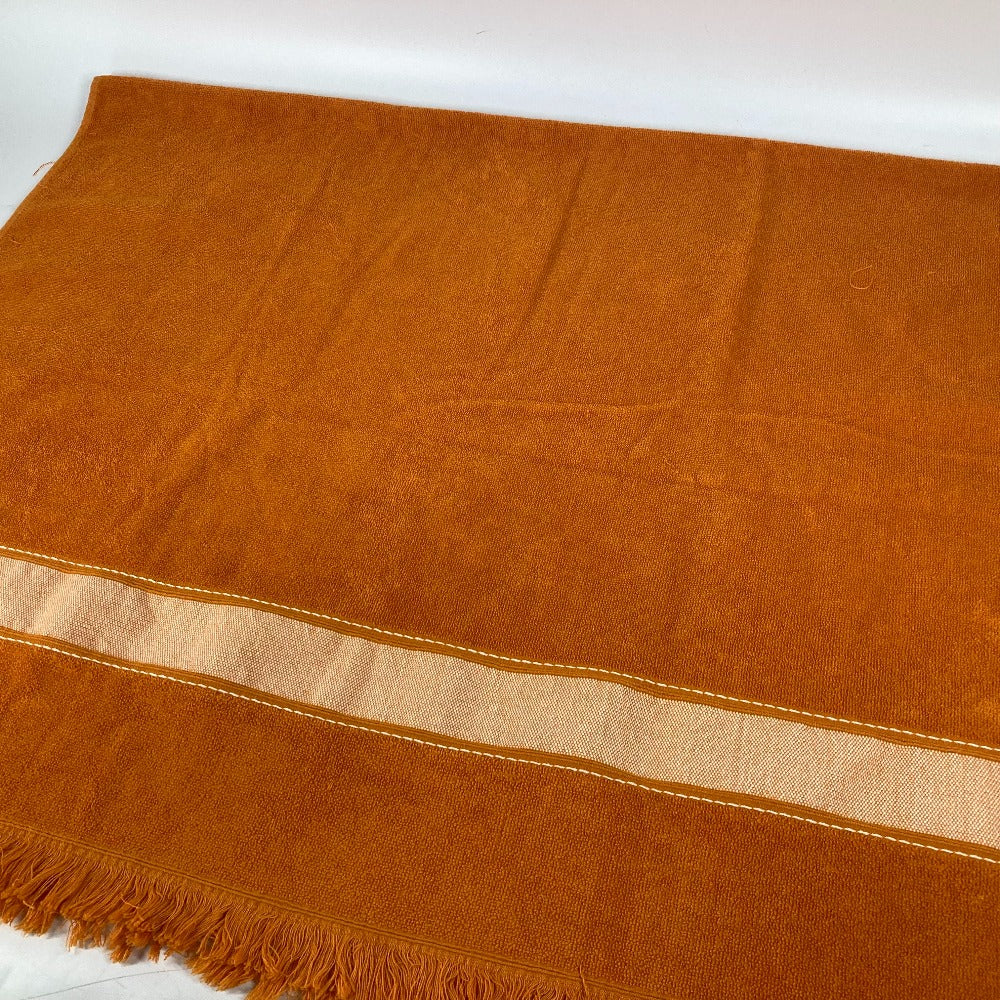 HERMES towel cotton Orange Bath towel Interior Throw Blanket Yachting beach towel logo Women Used