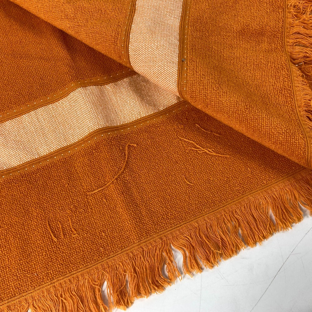 HERMES towel cotton Orange Bath towel Interior Throw Blanket Yachting beach towel logo Women Used