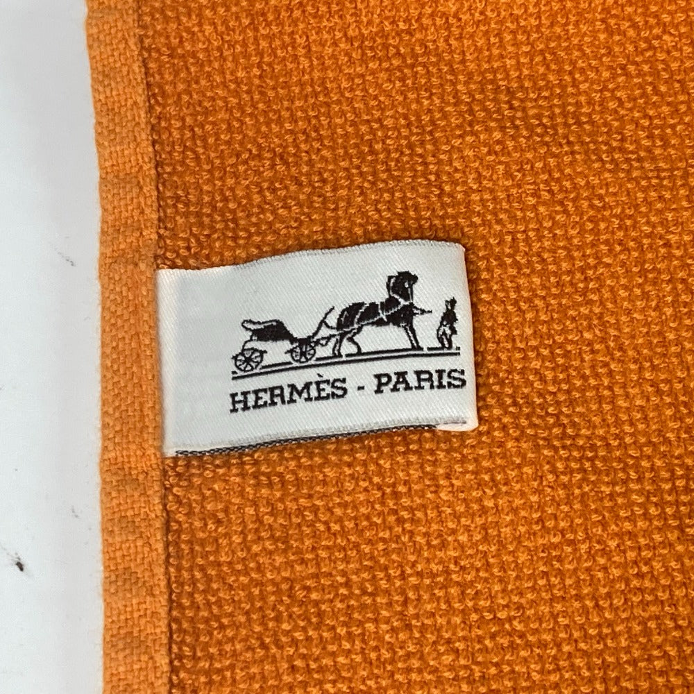 HERMES towel cotton Orange Bath towel Interior Throw Blanket Yachting beach towel logo Women Used