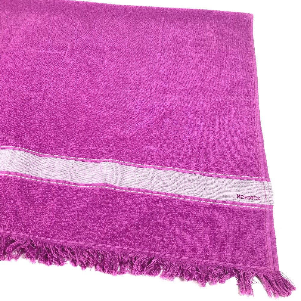 HERMES towel cotton purple Bath towel Interior Throw Blanket Yachting beach towel logo
