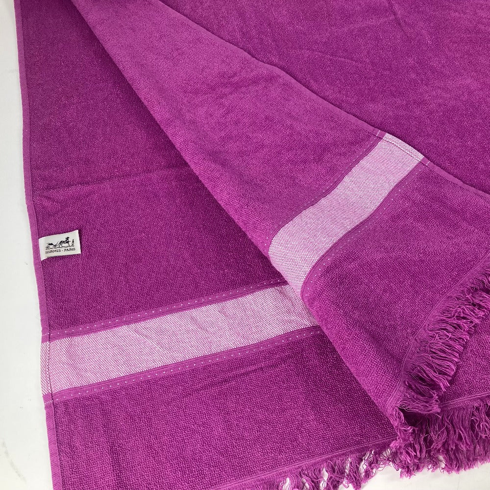 HERMES towel cotton purple Bath towel Interior Throw Blanket Yachting beach towel logo