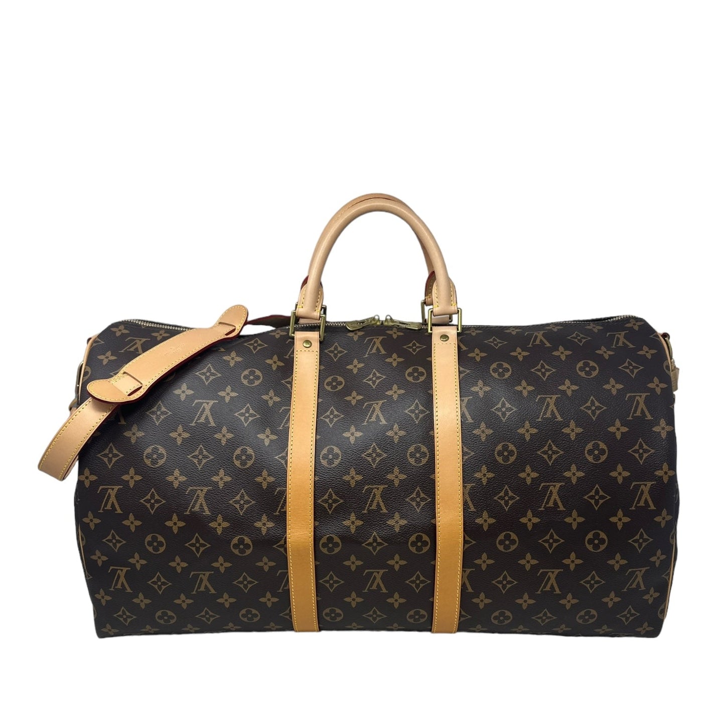 Keepall 55 Luxury Designer By Louis Vuitton In Monogram Canvas, Size: Large