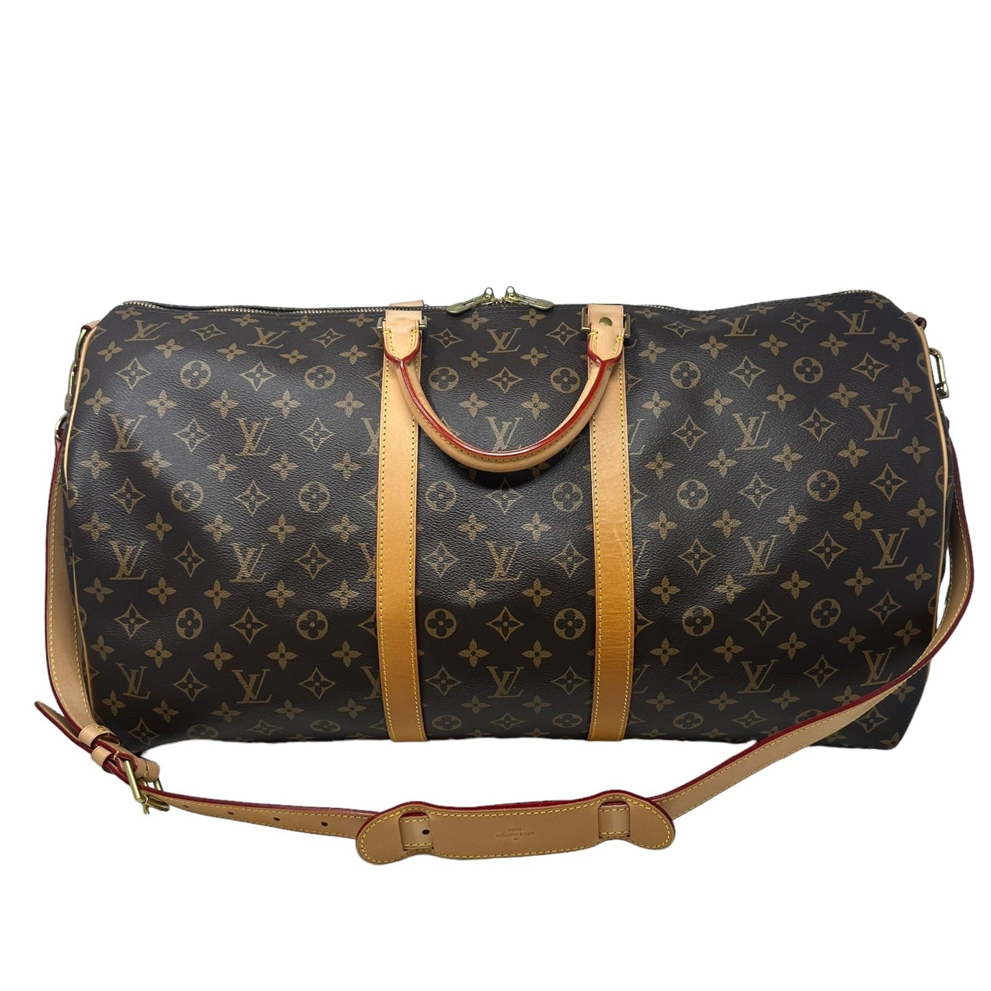 Keepall 55 Luxury Designer By Louis Vuitton In Monogram Canvas, Size: Large