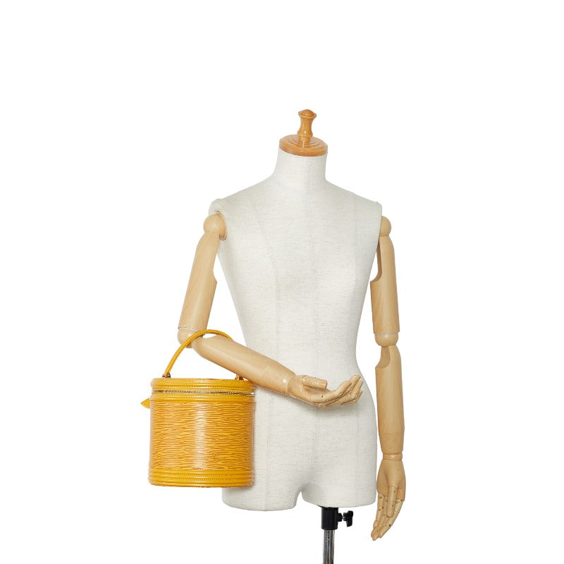Louis Vuitton Epi Cannes Handbag Vanity Bag M48039 Tassili Yellow