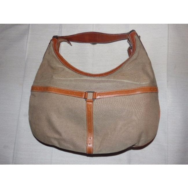 Gucci Britt Xl Shades Of Beige And Blue Canvas Leather Hobo Bag