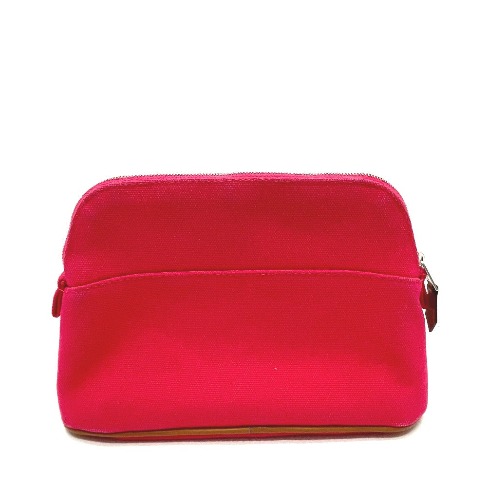 HERMES Pouch canvas pink accessory case Bored pouch 20 Women Used