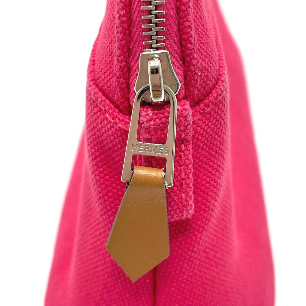 HERMES Pouch canvas pink accessory case Bored pouch 20 Women Used