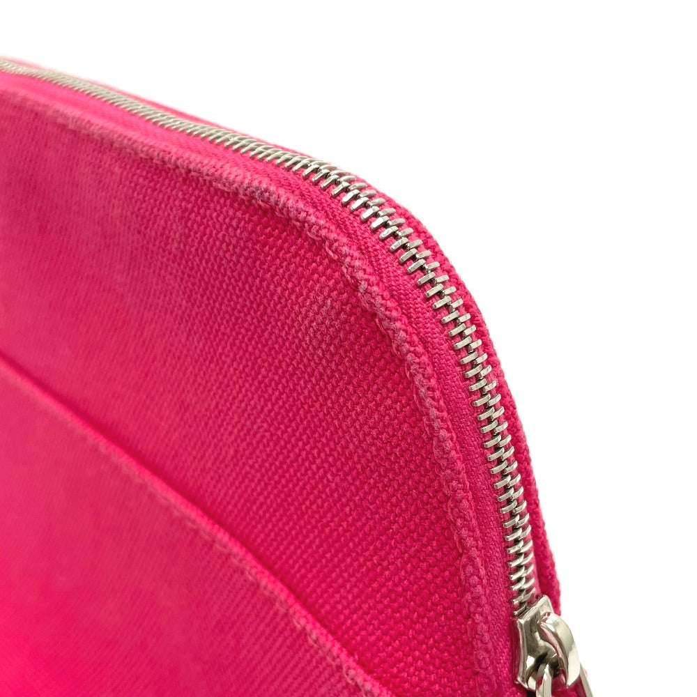 HERMES Pouch canvas pink accessory case Bored pouch 20 Women Used