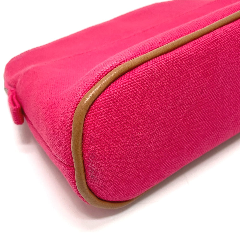 HERMES Pouch canvas pink accessory case Bored pouch 20 Women Used