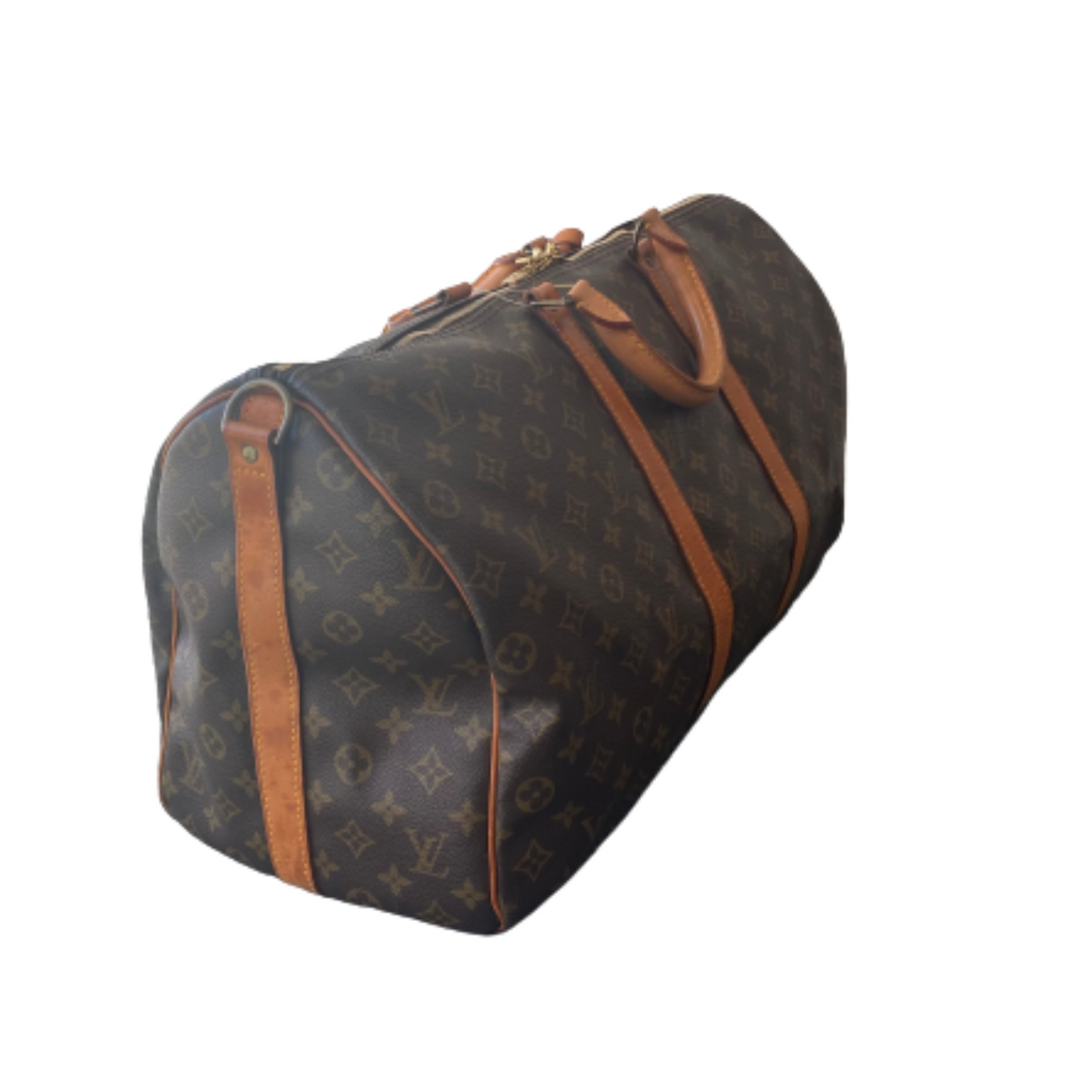 Louis Vuitton Brown Canvas Keepall Bandouliere 45 travel bag