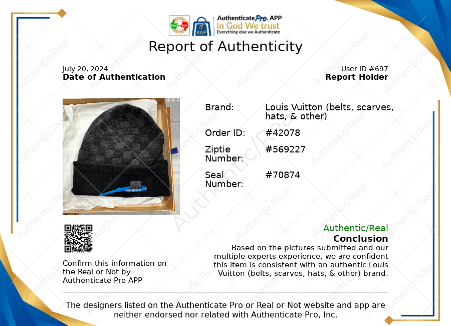 Hat Luxury Designer By Louis Vuitton Size: S