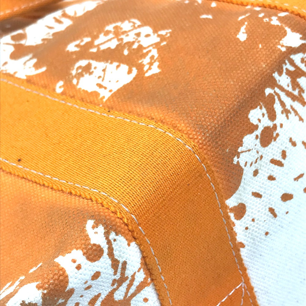 HERMES Tote Bag canvas Orange Handbag Bora Bora PM Cheval Spries Women Used