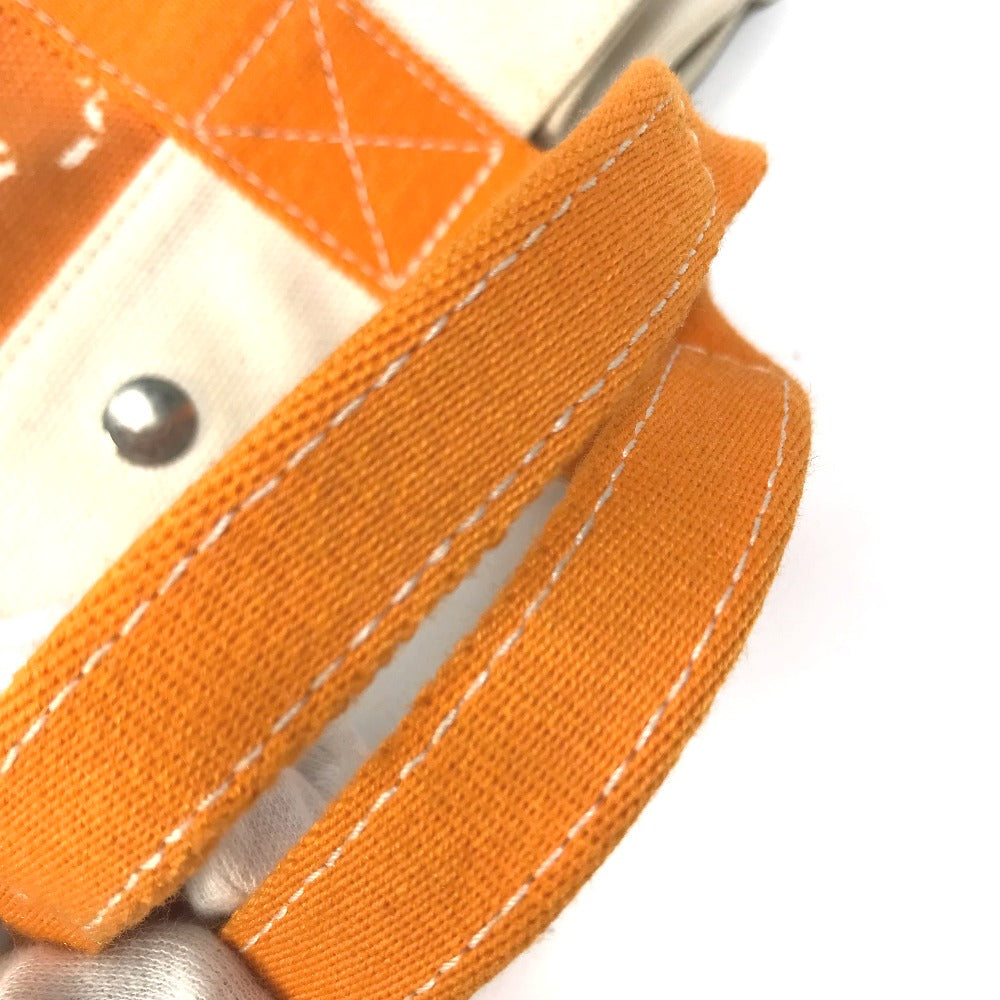 HERMES Tote Bag canvas Orange Handbag Bora Bora PM Cheval Spries Women Used
