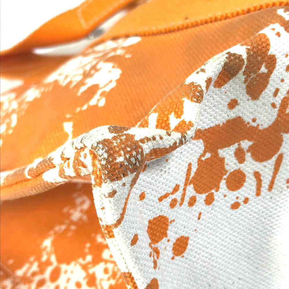 HERMES Tote Bag canvas Orange Handbag Bora Bora PM Cheval Spries Women Used