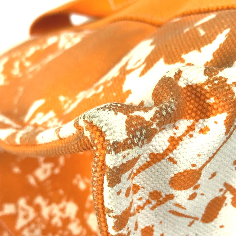 HERMES Tote Bag canvas Orange Handbag Bora Bora PM Cheval Spries Women Used