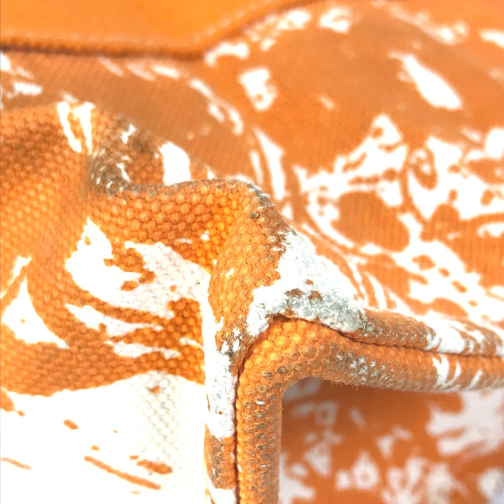 HERMES Tote Bag canvas Orange Handbag Bora Bora PM Cheval Spries Women Used