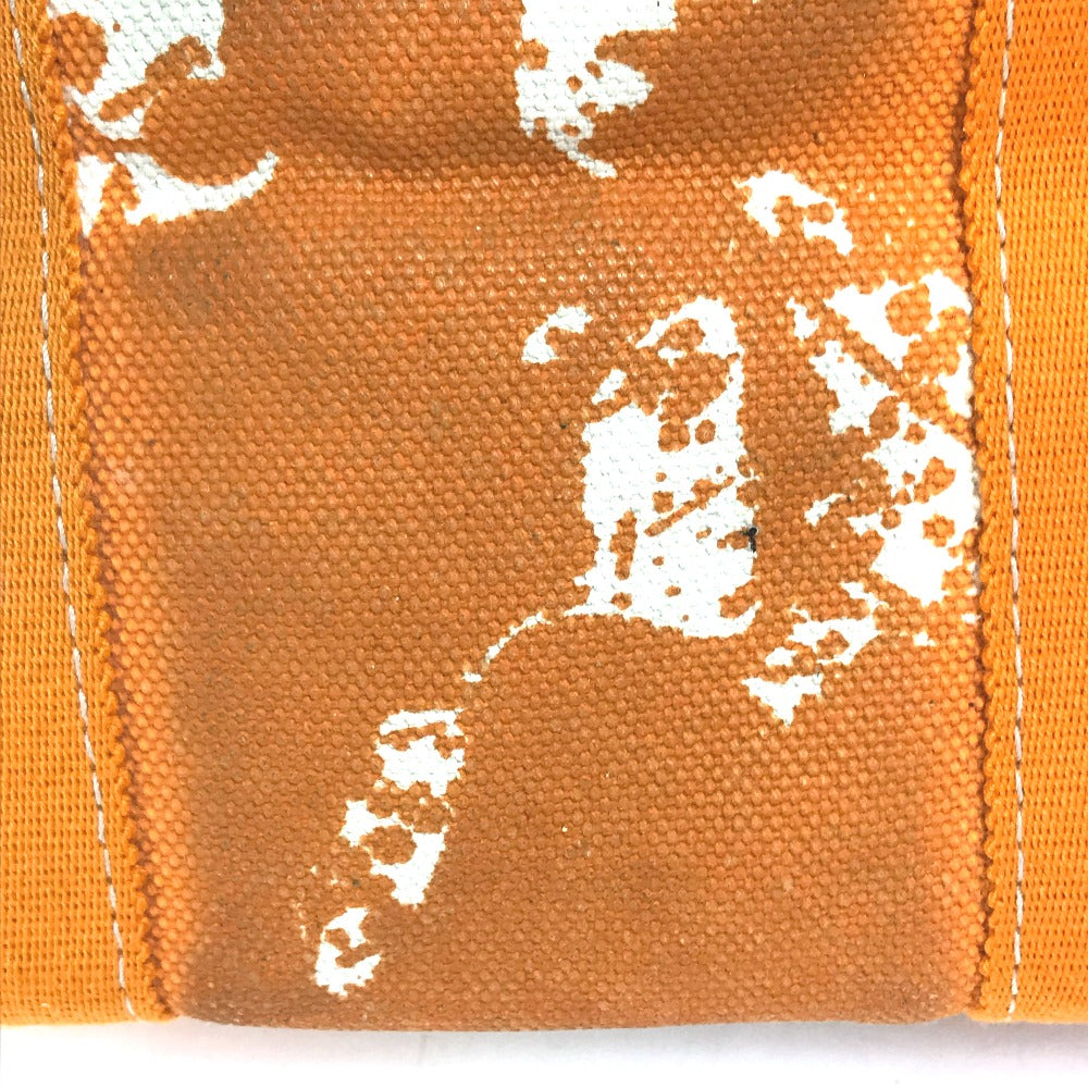 HERMES Tote Bag canvas Orange Handbag Bora Bora PM Cheval Spries Women Used