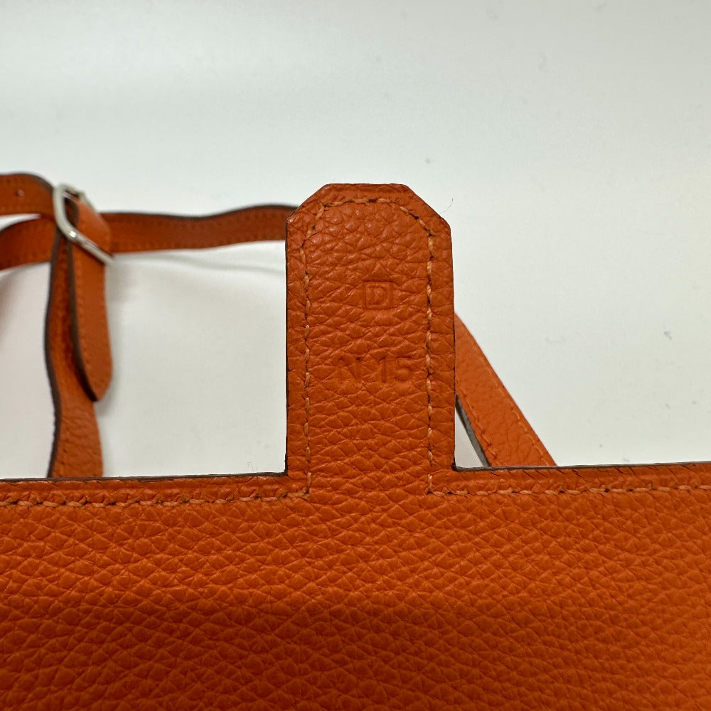 HERMES Shoulder Bag Togo Orange Crossbody bag Amery Women Used