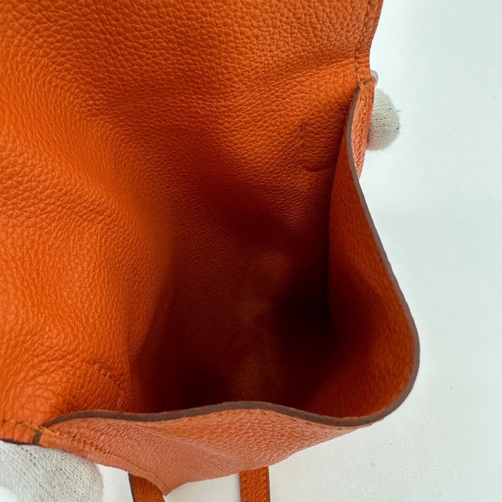 HERMES Shoulder Bag Togo Orange Crossbody bag Amery Women Used