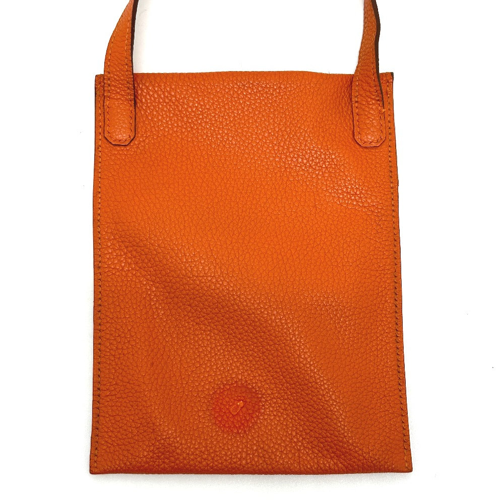HERMES Shoulder Bag Togo Orange Crossbody bag Amery Women Used