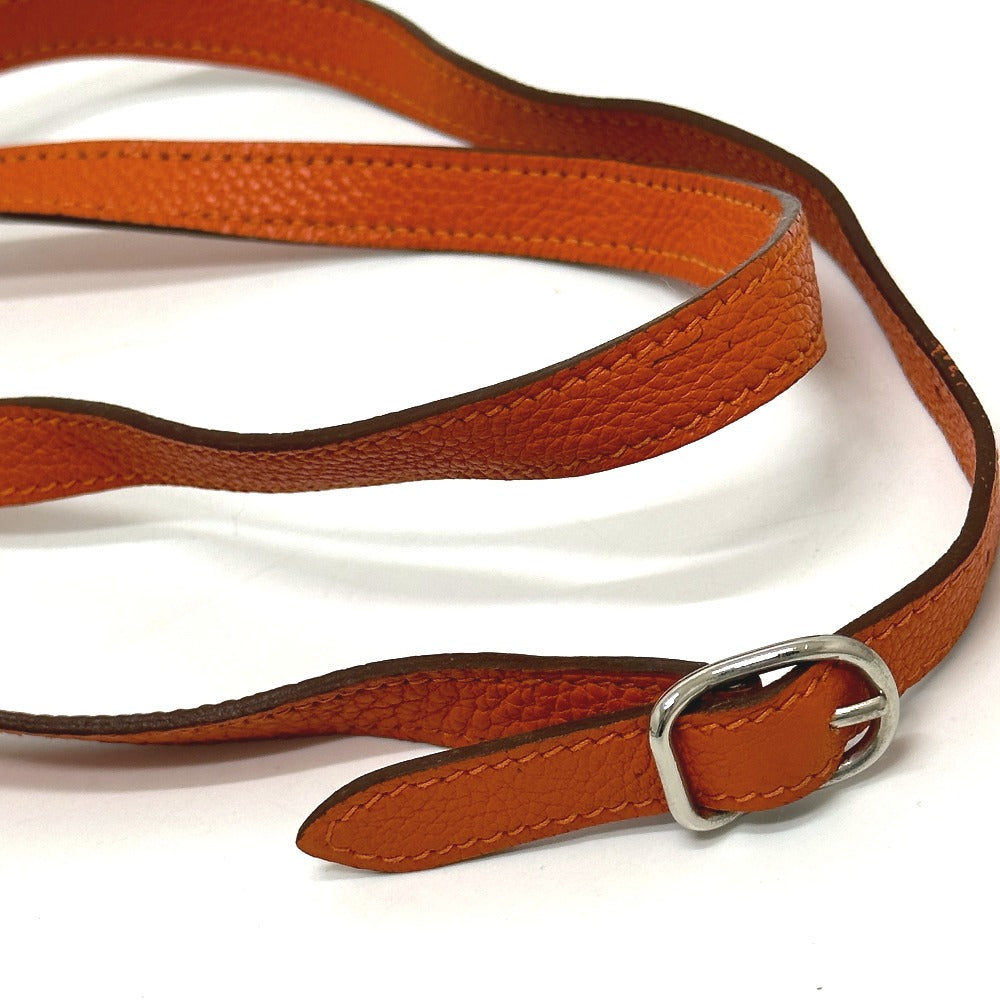 HERMES Shoulder Bag Togo Orange Crossbody bag Amery Women Used