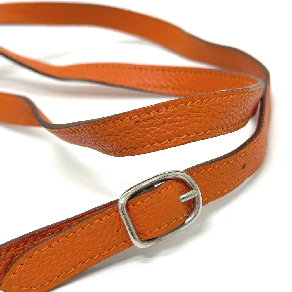 HERMES Shoulder Bag Togo Orange Crossbody bag Amery Women Used